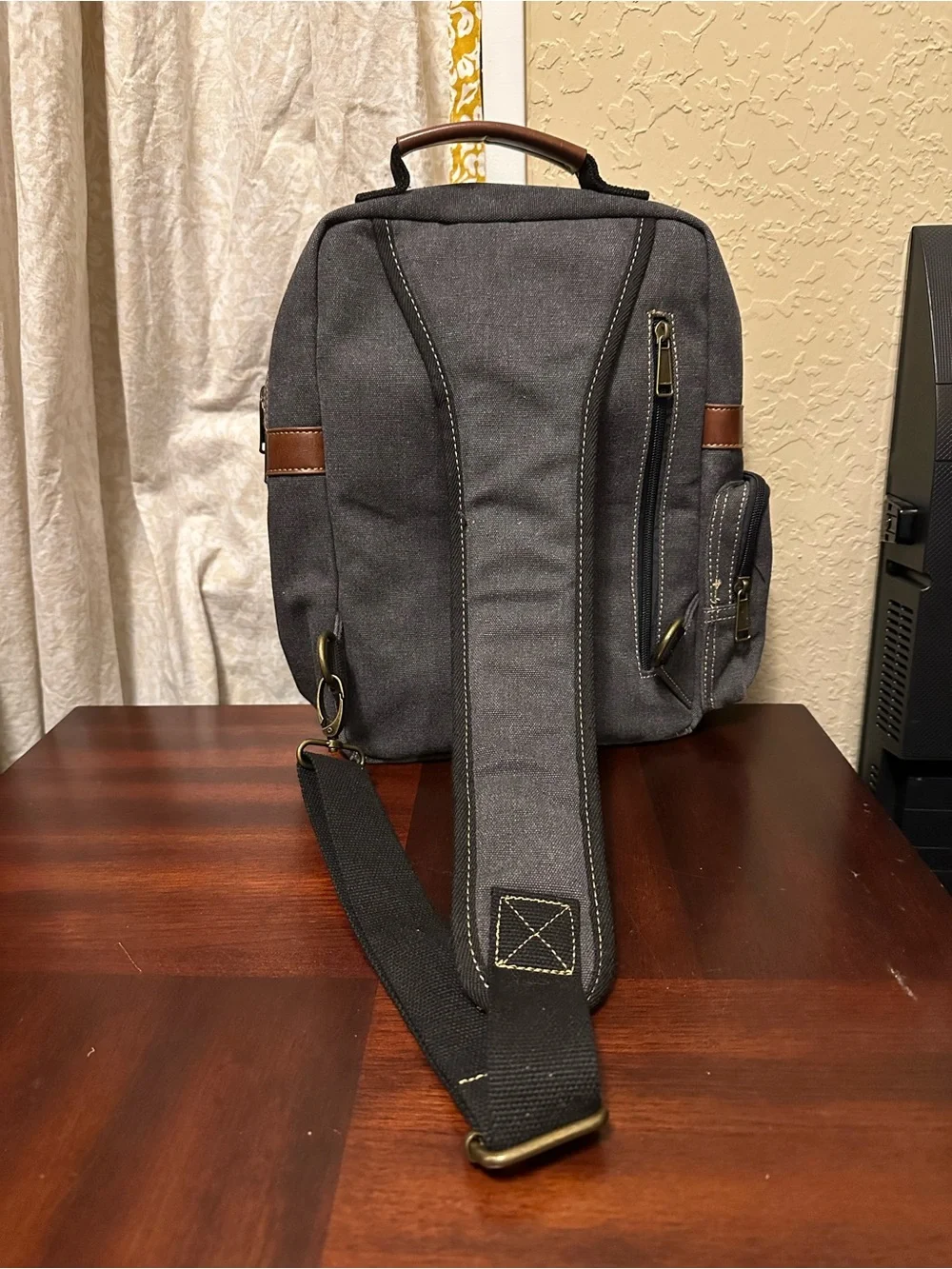 Triple Tree Canvas 3999 Black Canvas Sling 13.8